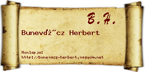 Bunevácz Herbert névjegykártya